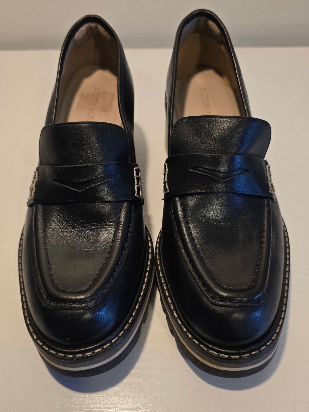 Woman’s Bernardo Black Leather Selma Loafers